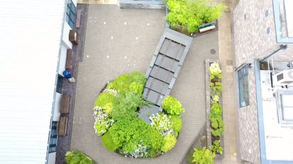 Courtyard paving clean in progress